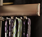 slide-out tie rack